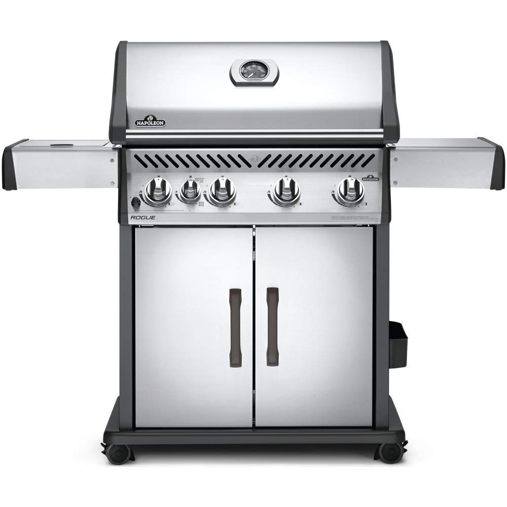Napoleon Rogue 525 Propane Gas Grill With Infrared Side Burner Stainless Steel