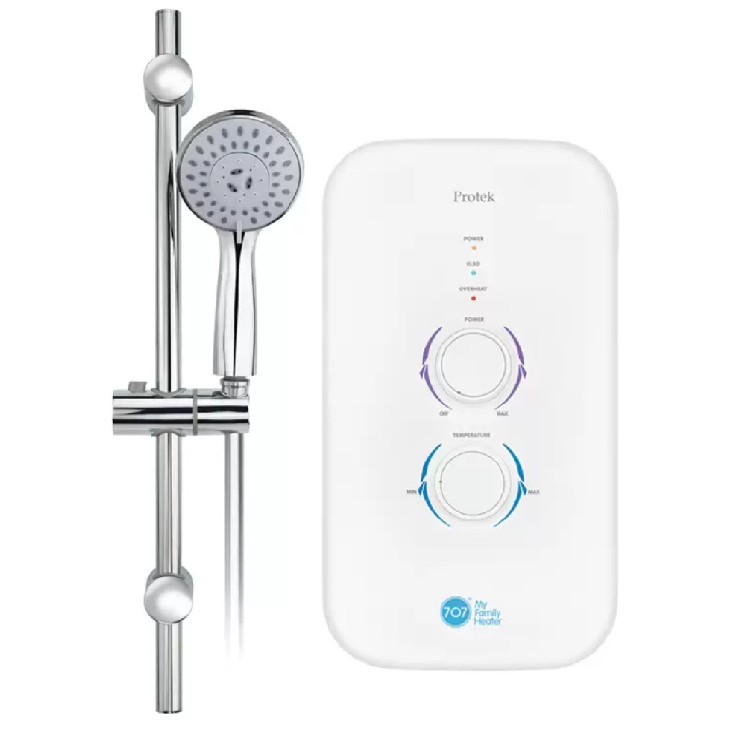 707 Protek Electric Instant Shower Heater With Shower Head Set