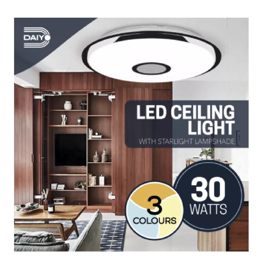 Daiyo LED Ceiling Lamp 30W 2500lm 3 Colours