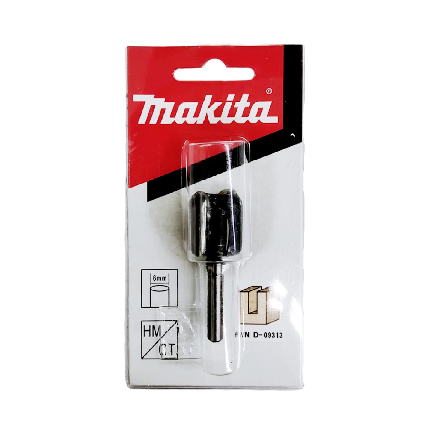 Makita D-09313 STRAIGHT END MILL With 2 Edges 6MM TRIMMING Router Bit