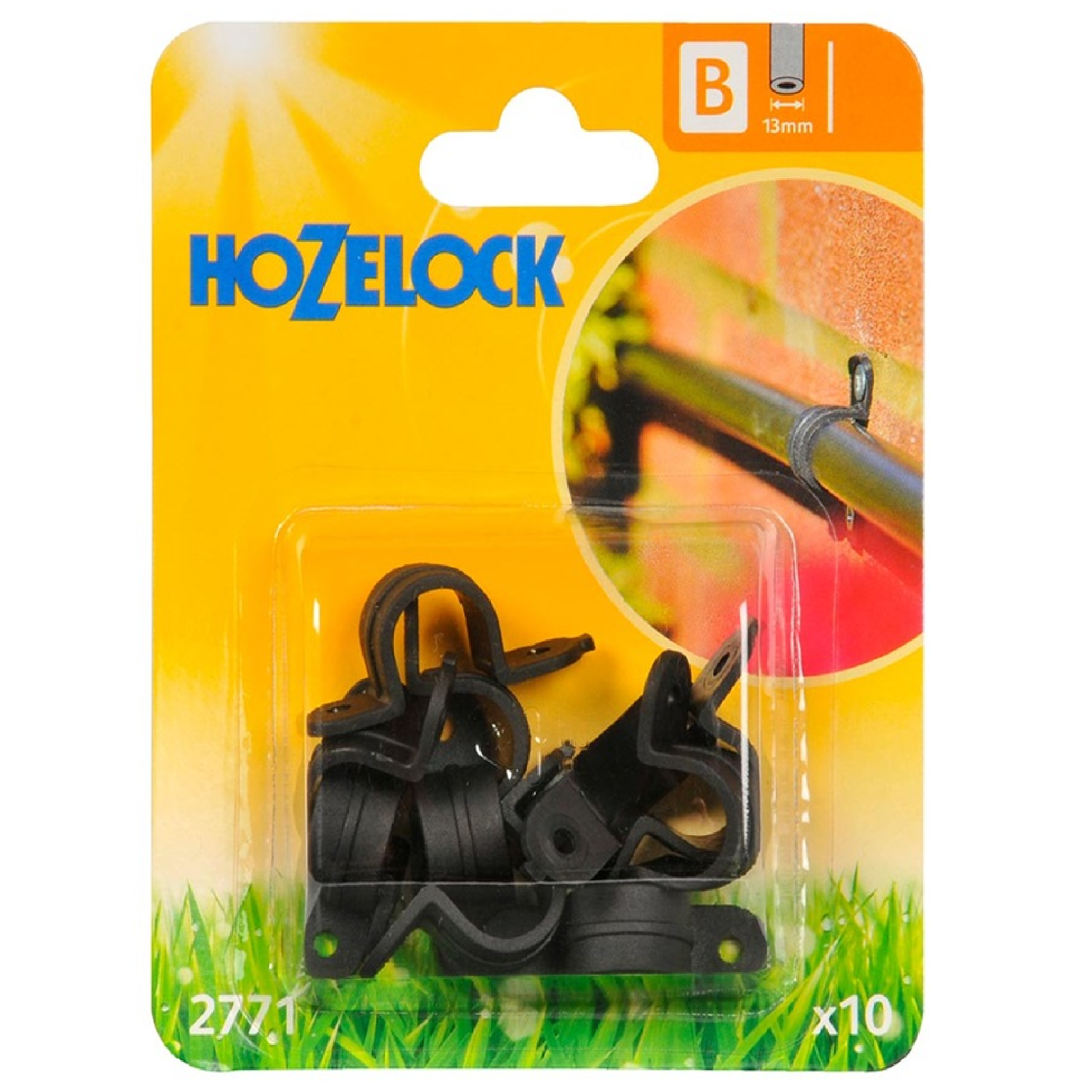 Hozelock WALL CLIP For 13MM HARD HOSE 2771 10PC/Pack