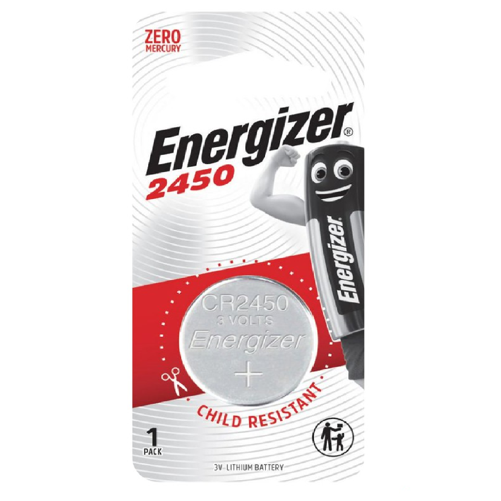 Energizer CR2450 LITHIUM BATTERY 3V 1PC/Pack