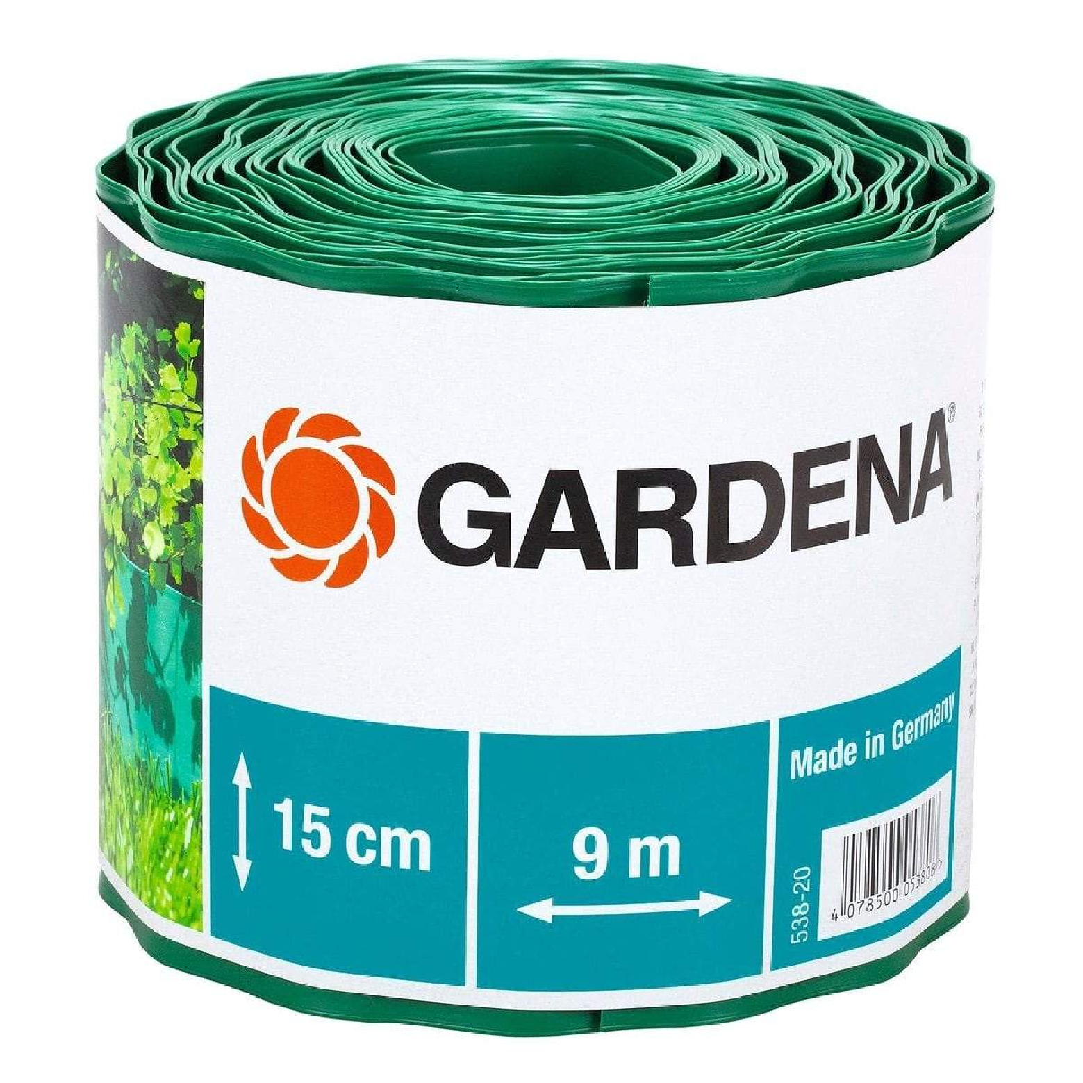 GARDENA G-538 Lawn Edging 15CM X 9M GREEN