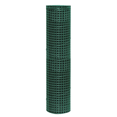 HardwareCity 0.9M (3FT) X 2M Steel Wire Mesh (PVC Coated, Green) 1/2 X 1/2 Grid